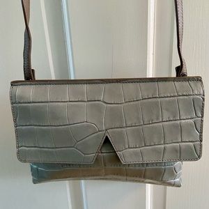 Vince Croc Leather Crossbody Bag